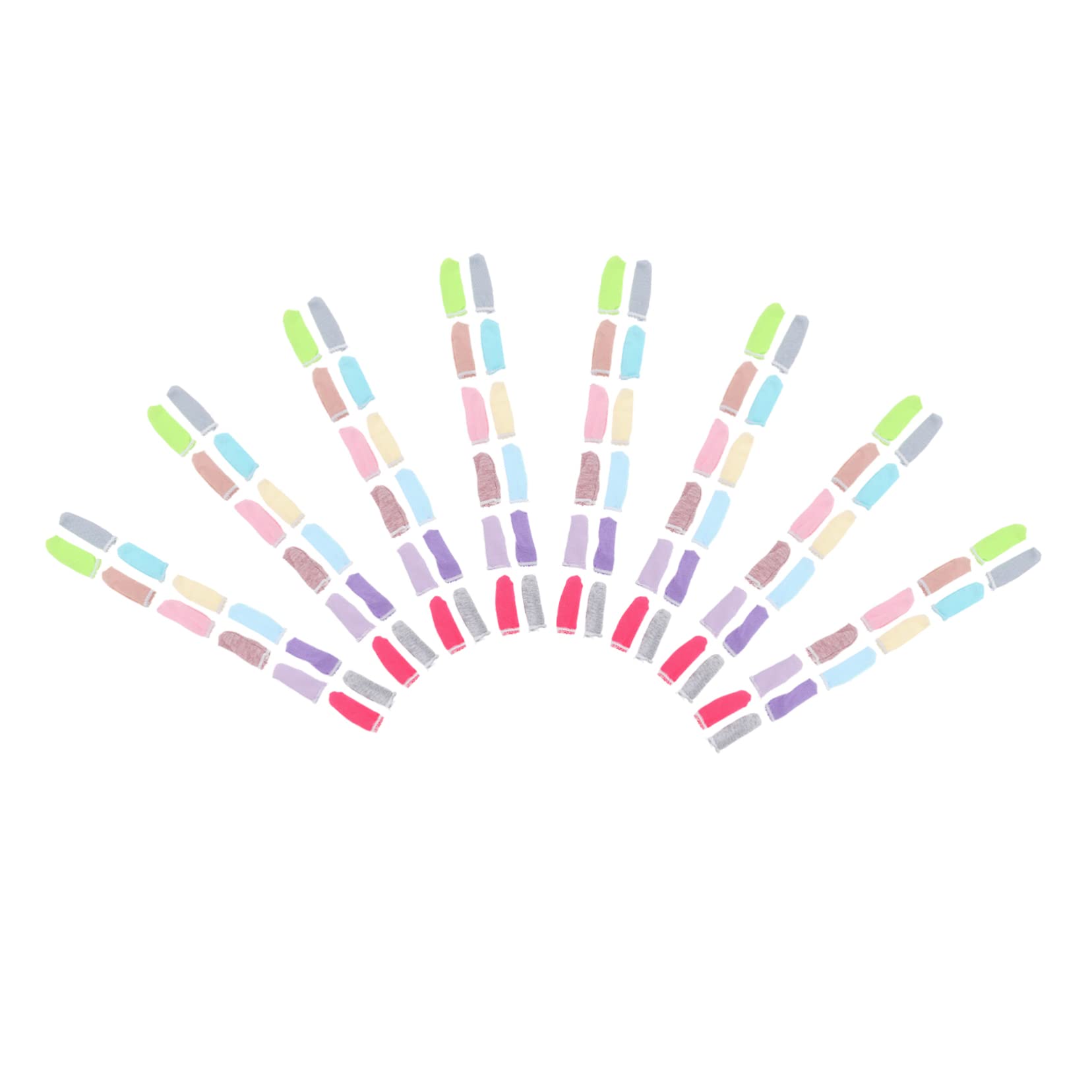 KOMBIUDA 100 Pack Cotton Breathable Finger Protectors Comfortable for Delicate Work Jewelry Handling Random Style