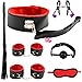 ZeeKoug novità 7 Pezzi in Peluche in Pelle Mano E Piede Yoga Esercizio Accessorio Set, Strumento di Cosplay Divertente (Rosso), Regalo Originale immagine