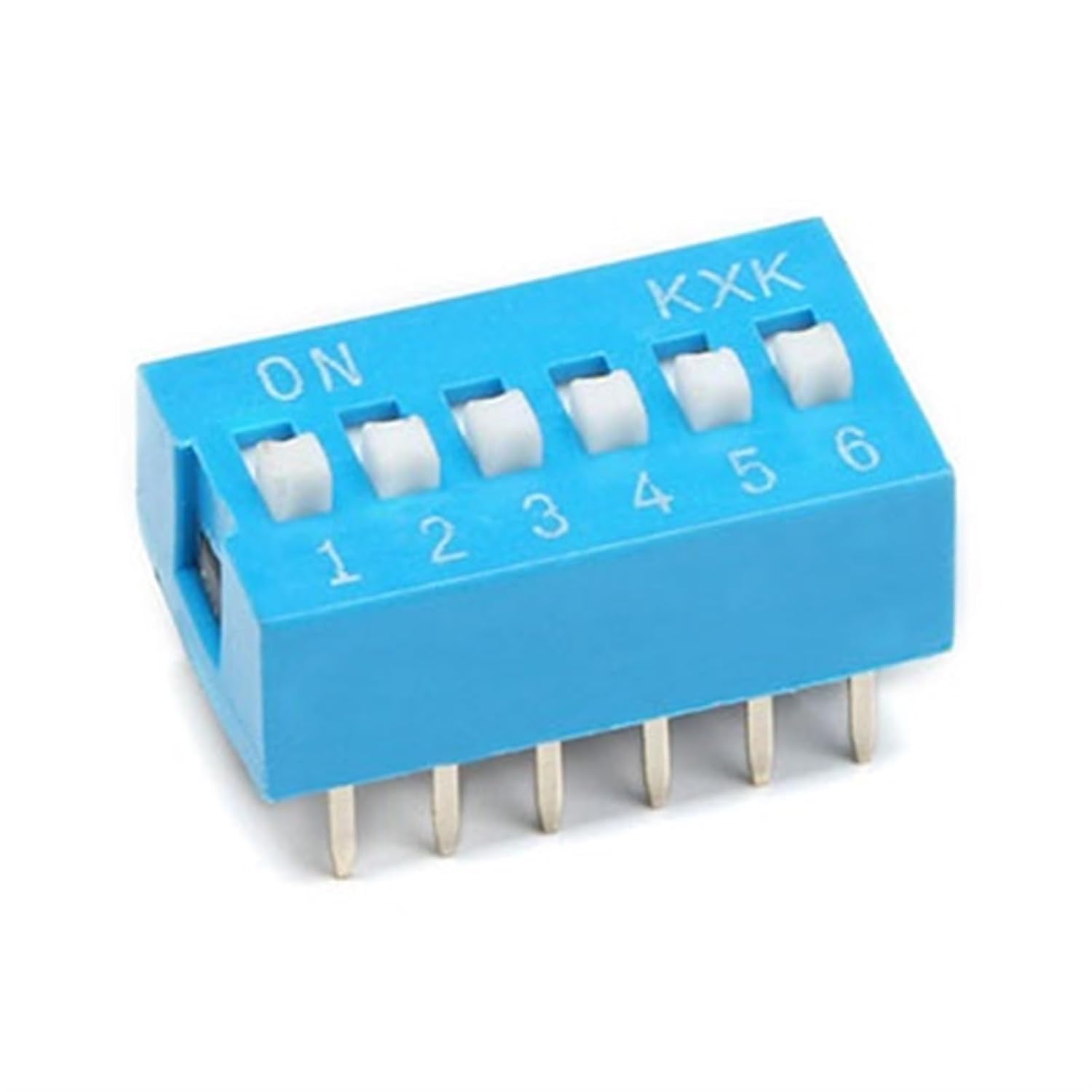 5Pcs Slide Type SMT Dip Switch 1 2 3 4 5 6 7 8 Bit .54mm Position Way DIP Pitch Toggle Dial(6Pin Blue)