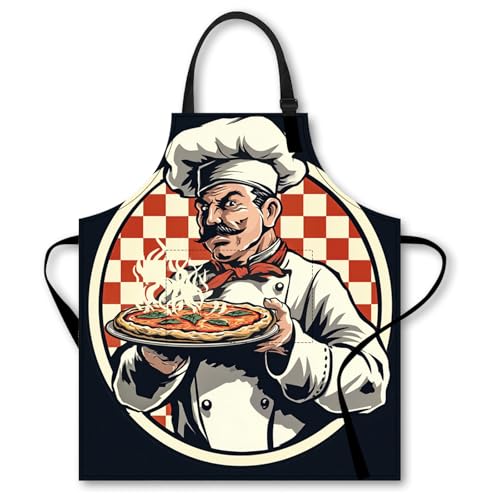 Image of Nuxovilar Cute Cooking Kitchen Apron, 26.77 * 30.7 Inches, Essential for Kitchen Cooking, Baking, Festive Gatherings