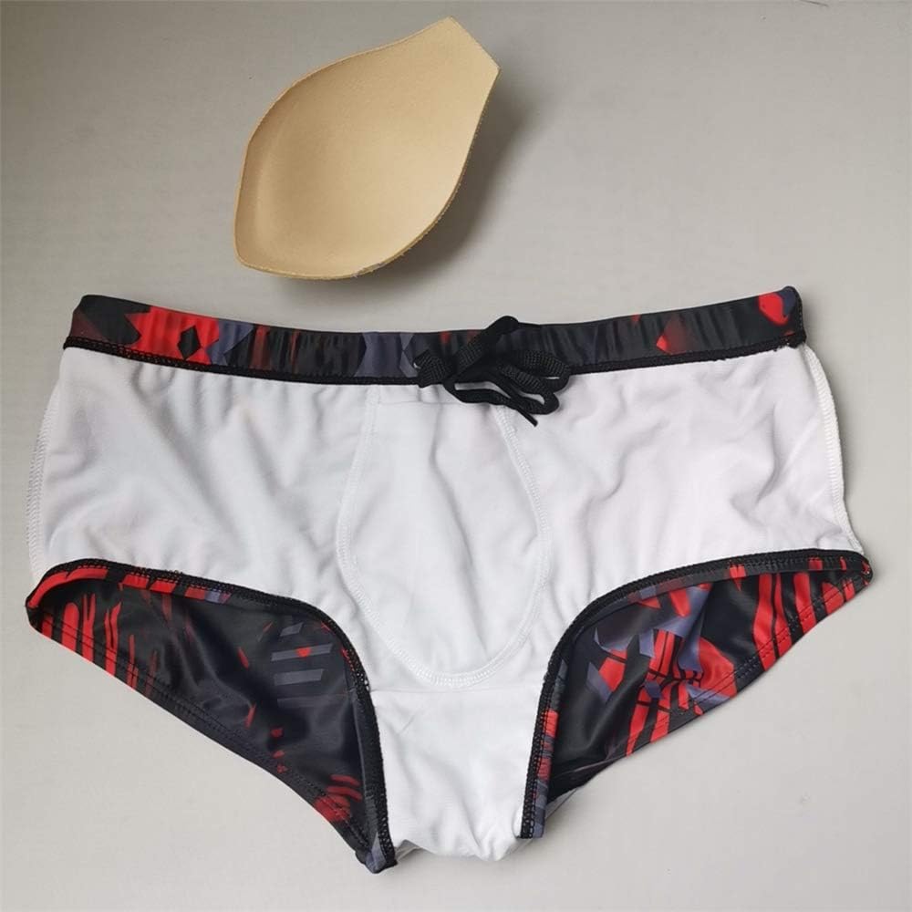 Men Push-Up Pad Swimming Briefs Padded Enlarge Sexy Swimwear Sunbath Surf Beach Shorts
