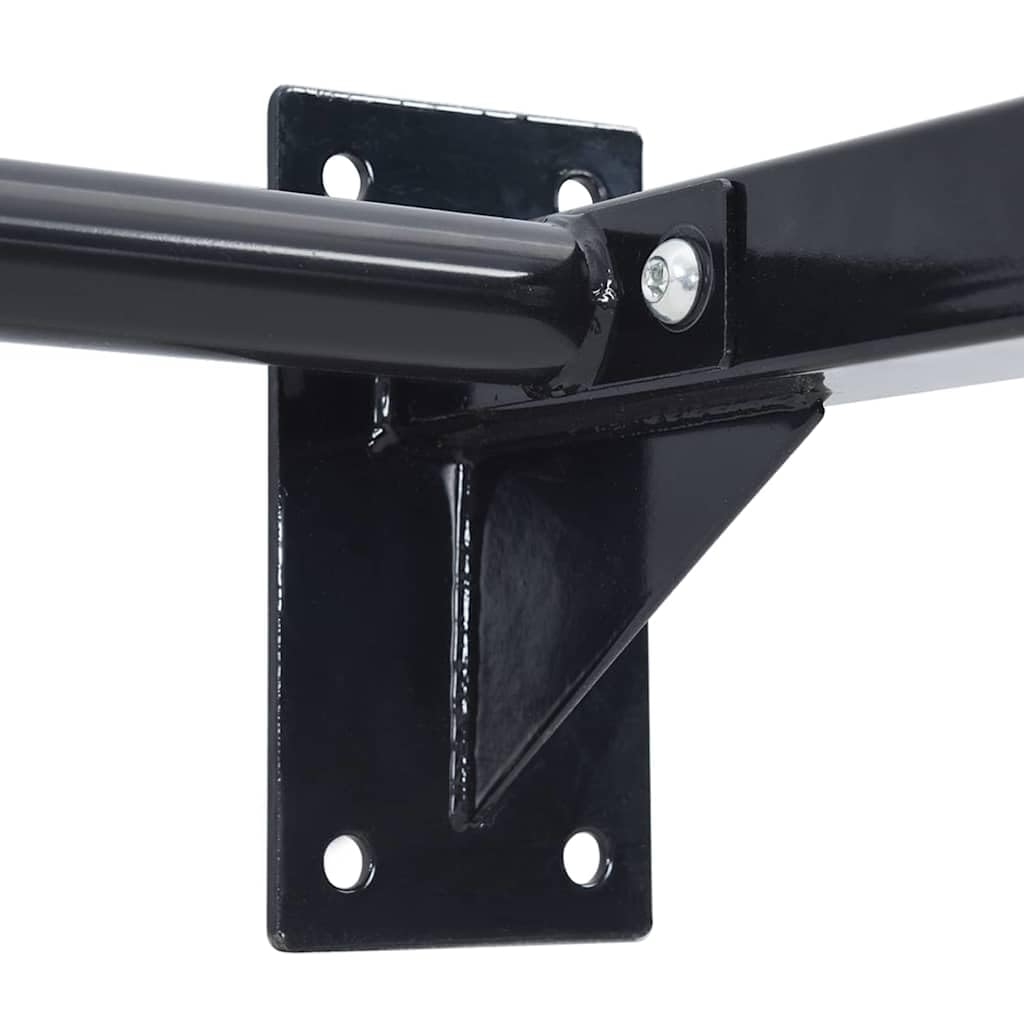 Barra per Trazioni da Parete, Dip Station per Home Gym, Struttura in Acciaio, 92 x 51 x 18 cm, Portata fino a 150 kg, Nero e Rosso