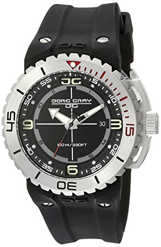 Jorg Gray JG8700-11 - Reloj analógico de Cuarzo para Hombre, Correa de Silicona Color Negro