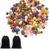 TENGWA 300g Edelsteine für Kinder 2–3 cm Glückssteine mit Beflockte Taschen Trommelsteine...