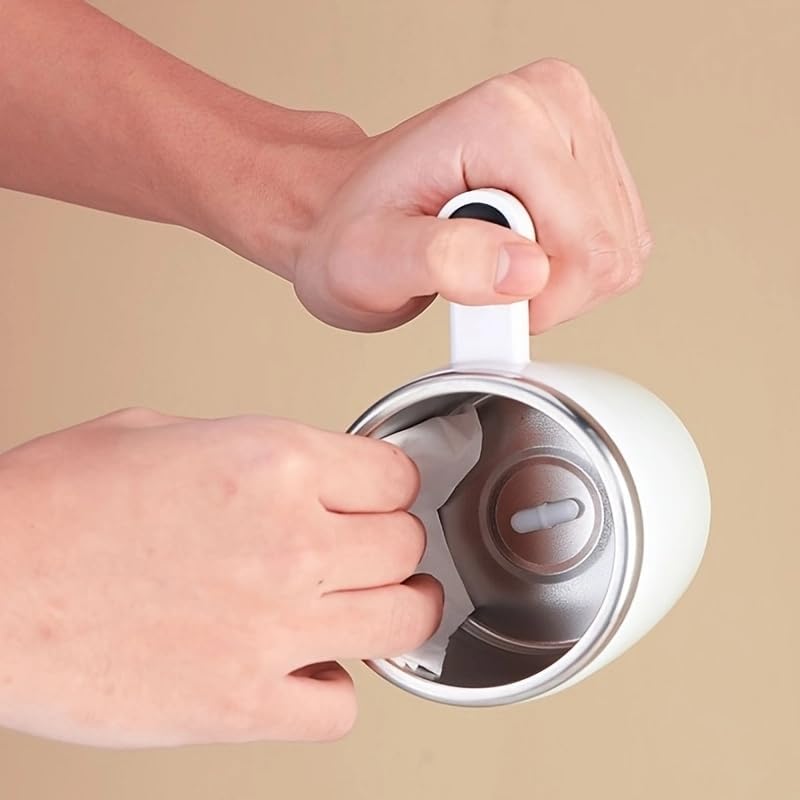 Fully Automatic Stirring Cup 380ml; Portable Rechargeable Coffee Milk Mixed Magnetic Water Cup; Small Kitchen Appliances (Pink)