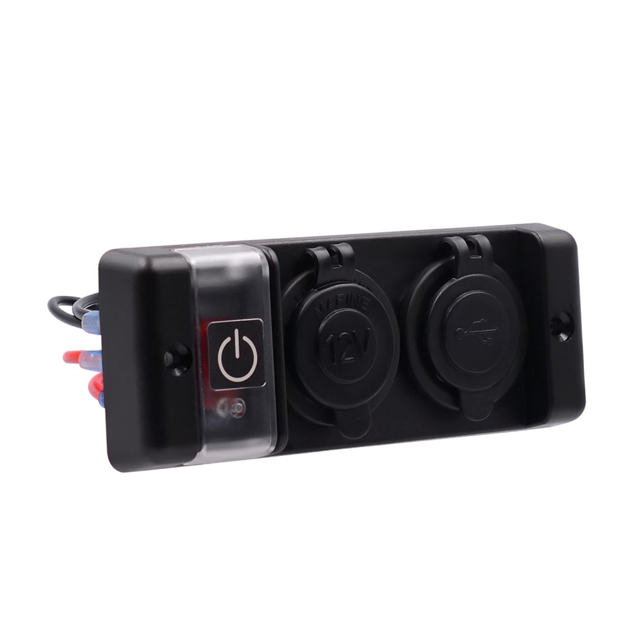 Prise Allume-cigare Chargeur USB Double 12-24 V en Abs Noir