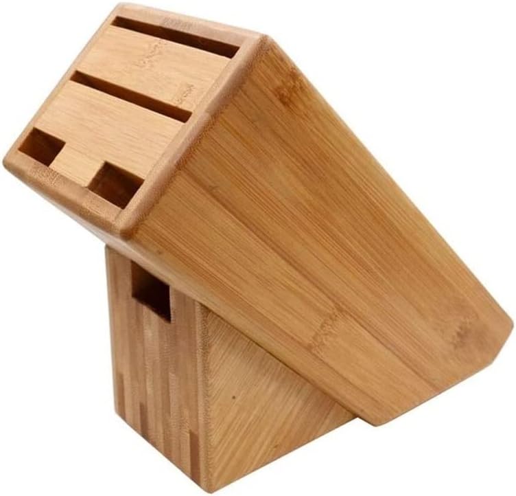 Knife Block Storage Stand Kitchen,Only Selling Cutter Holder,Organizer Tools Multifunction Holes Bamboo Rack Creative Rack Tool Wood