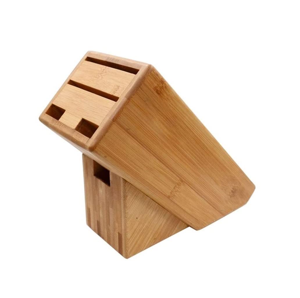 Bloc de couteaux en bois de bambou et support de rangement qualitatif