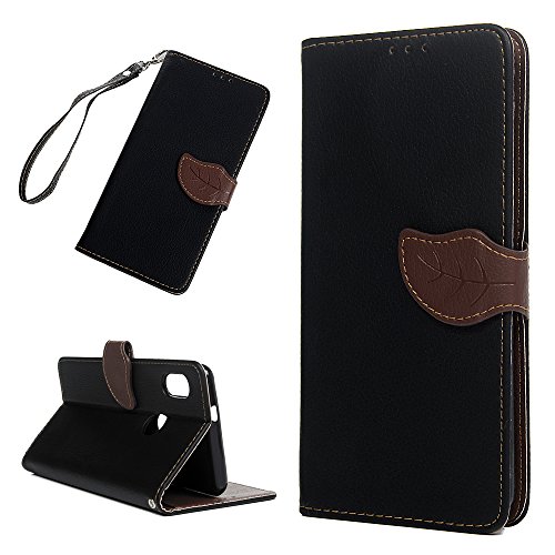 GEMYON Funda Xiaomi Mi A2/Xiaomi 6X, Libro de Cuero con Tapa y Cartera Carcasa PU Cuero con TPU Silicona Case Interna Suave Soporte Plegable Ranuras para Tarjetas y Billetera Cierre Magnético Negro