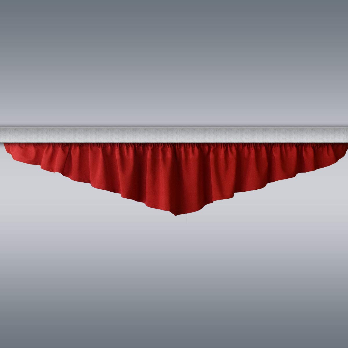 Querbehang Hetty rot unifarben | Deko-Behang aus hochwertigem Webstoff mit Reihband | gepflegt-rustikaler Landhaus-Stil für Küche, Esszimmer, Gästewohnung, Kaminzimmer H x B 40 x400 cm