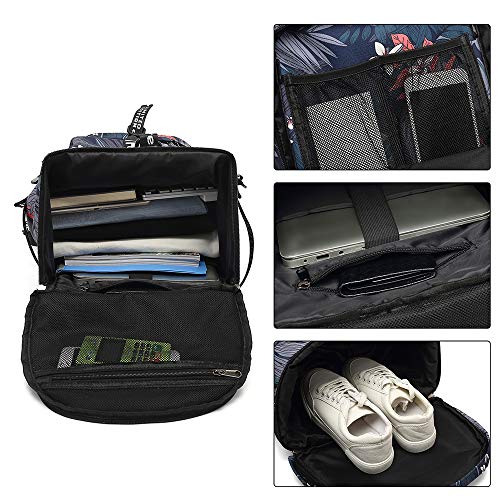 Floral Gym Duffle Bag Backpack 4 Ways For Women Waterproof With Shoes Compartment For Travel Sport Hiking Laptop Lightweight, Kalesi Xl #TOP4