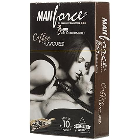 ManForce Extra Dotted Condoms - Coffee Flavor 10`s Cover