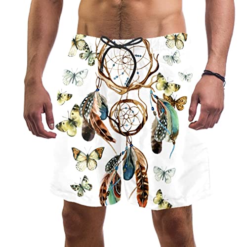 Short de plage à séchage rapide JDEZ motif abeilles et camomille