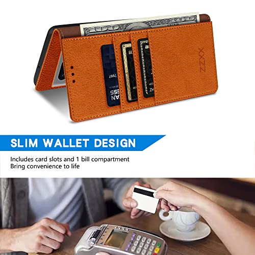 Image of ZZXX for Google Pixel 7 Pro Wallet Case Magnetic Closure 6.7 inch,Brown