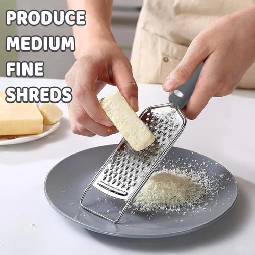 Lemon Zester Stainless Steel Cheese Garlic Grater Tool with Handle for Kitchen with Handle - Thumbnail 7