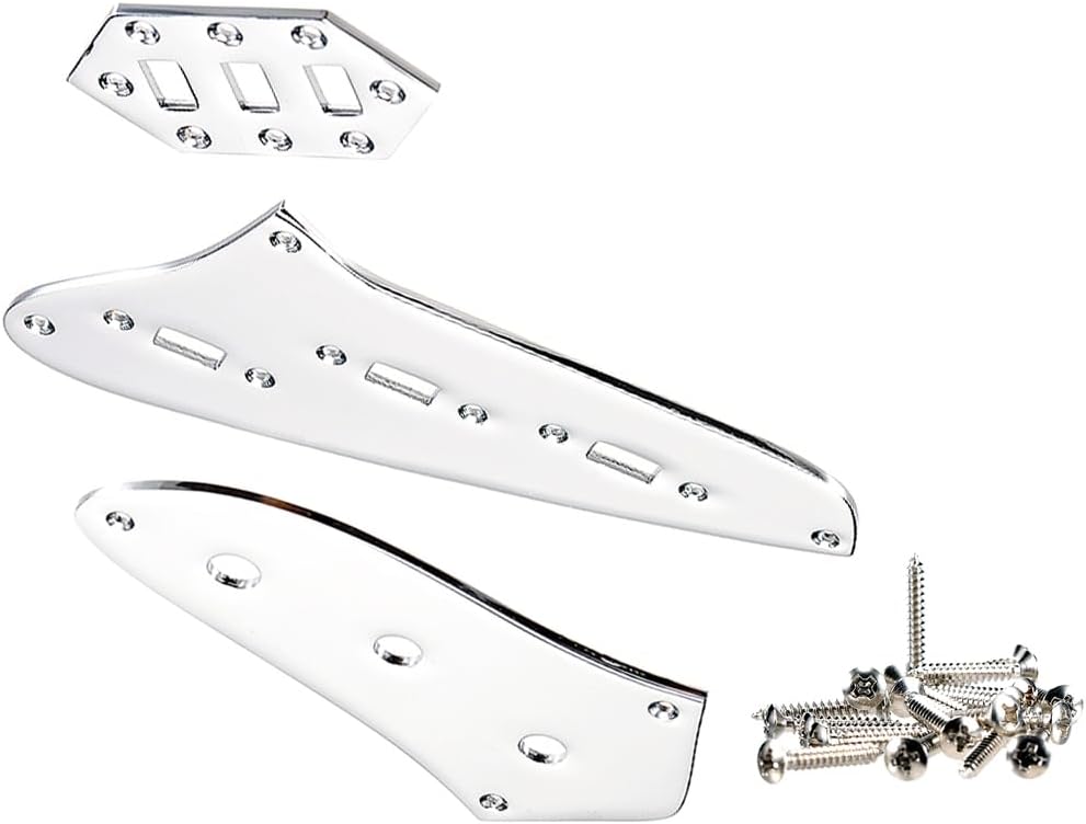 Guitar Control Plate Preset Control Plate Pickup Selector Switch Control Plate For Electric Guitar Parts Chrome