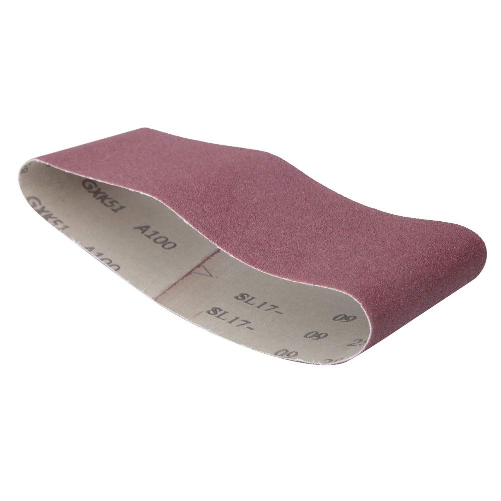 80 Grit Sanding Belt, 10PCs Sanding Belt Abrasive Sanding Belt 21x3 Inch Aluminum Oxide Abrasive Band Woodworking Metal Polishing for, Belt (40# 10 pack)