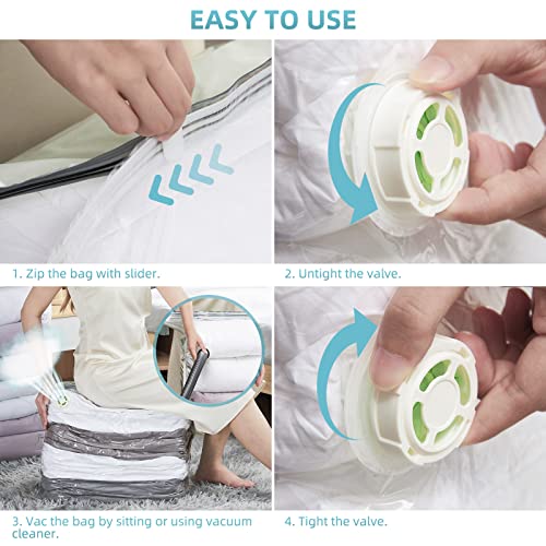 Tailink 8 Pack Space Saver Vacuum Storage Bags Jumbo Cube 31X40X15In , Vacuum Sealer Storage Bags For Closet Organizer, Extra Large Vacuum Compression Bags For Clothes, Comforters, Quilts, Moving Storage, Space Bags Vacuum Storage Bags #TOP5