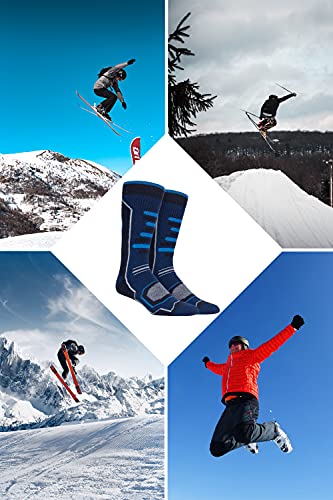 2 paren Heren Knie Hoge Gevoerde prestaties Ski Sokken met ondersteuning van de voetboog - Afbeelding 6