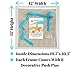 Tasse Verre 12x12 White Display Shadow Box (1-Pack) Frame w/Linen Background and 8 Stick Pins - Ready to Hang Shadowbox Picture Frame - Box Display Baby Memorabilia Wedding