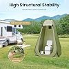 Carpa portátil de privacidad emergente para exteriores, refugio instantáneo para camping con bolsa de almacenamiento, carpa de ducha emergente 3.94 x 3.94 x 6.23 pies para senderismo, picnic, pesca, camping, verde miniatura 4