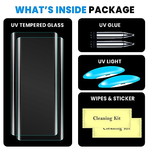 Image of FIRST MART Military-Grade UV Tempered Glass for Vivo V29, V30 Pro, V30e 5G and T2 Pro 5G (6.78 Inch) - 9H Hardness,Full Adhesive UV, Bubble-Free, Edge to Edge [2 Pack]