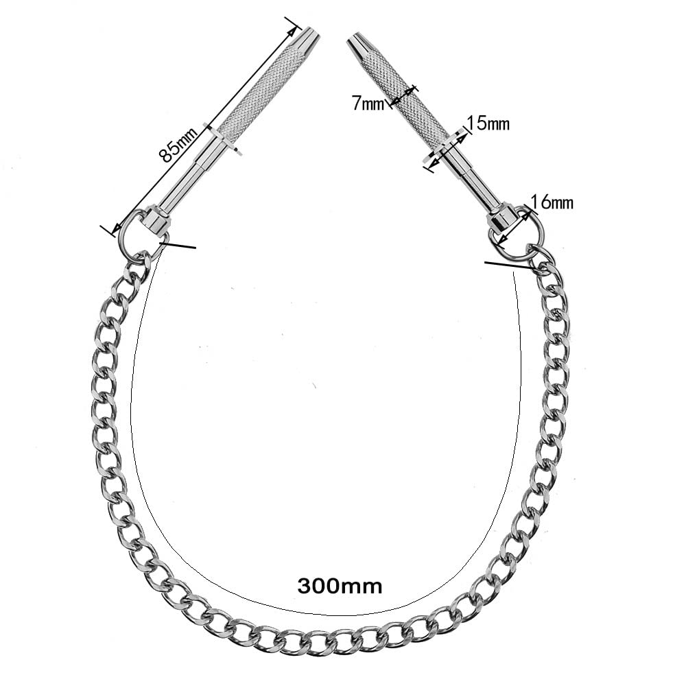 Pinces à tétons sexuelles avec chaîne en métal pour BDSM érotique SM Sex Toys Couples Extrême Acier Pince à tétons avec chaîne