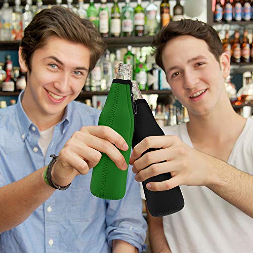 SUPGLAZ 5 Pack Bierfles Koelere Mouwen met Rits voor Feest, Bierhouder Opvouwbare Geïsoleerde Neopreen Bierfles Cover… - Image 8
