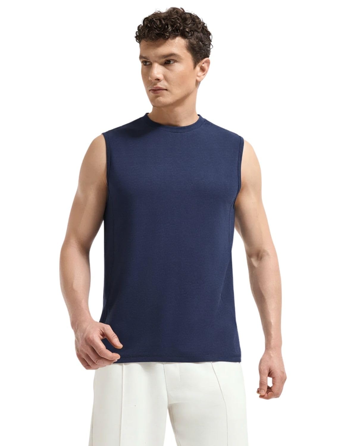 Bamboo Tank Top for Men | Sleeveless Training Vest | Moisture Wicking, Breathable, Anti-Bacterial | Soft Stretchable Gym Wear