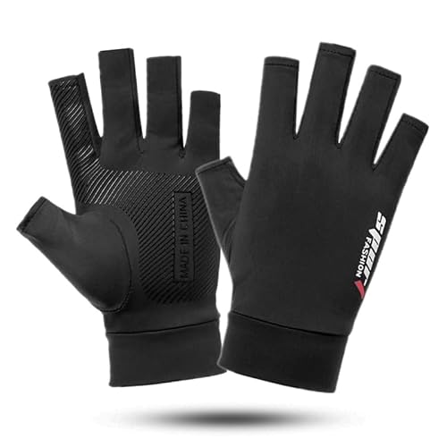 Mealah Lightweight-Fingerless-Gloves for Men - UPF 50+ UV Sun-Protection- Gloves for Fishing Driving Hiking Outdoor