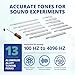 United Scientific Tuning Fork Set of 13 with Dual-Ended Mallet – 13 Aluminum Alloy Forks in Wooden Storage Box – For Sound Wave Physics Science Experiments – Frequencies 100 Hz to 4096 Hz Tuning Forks