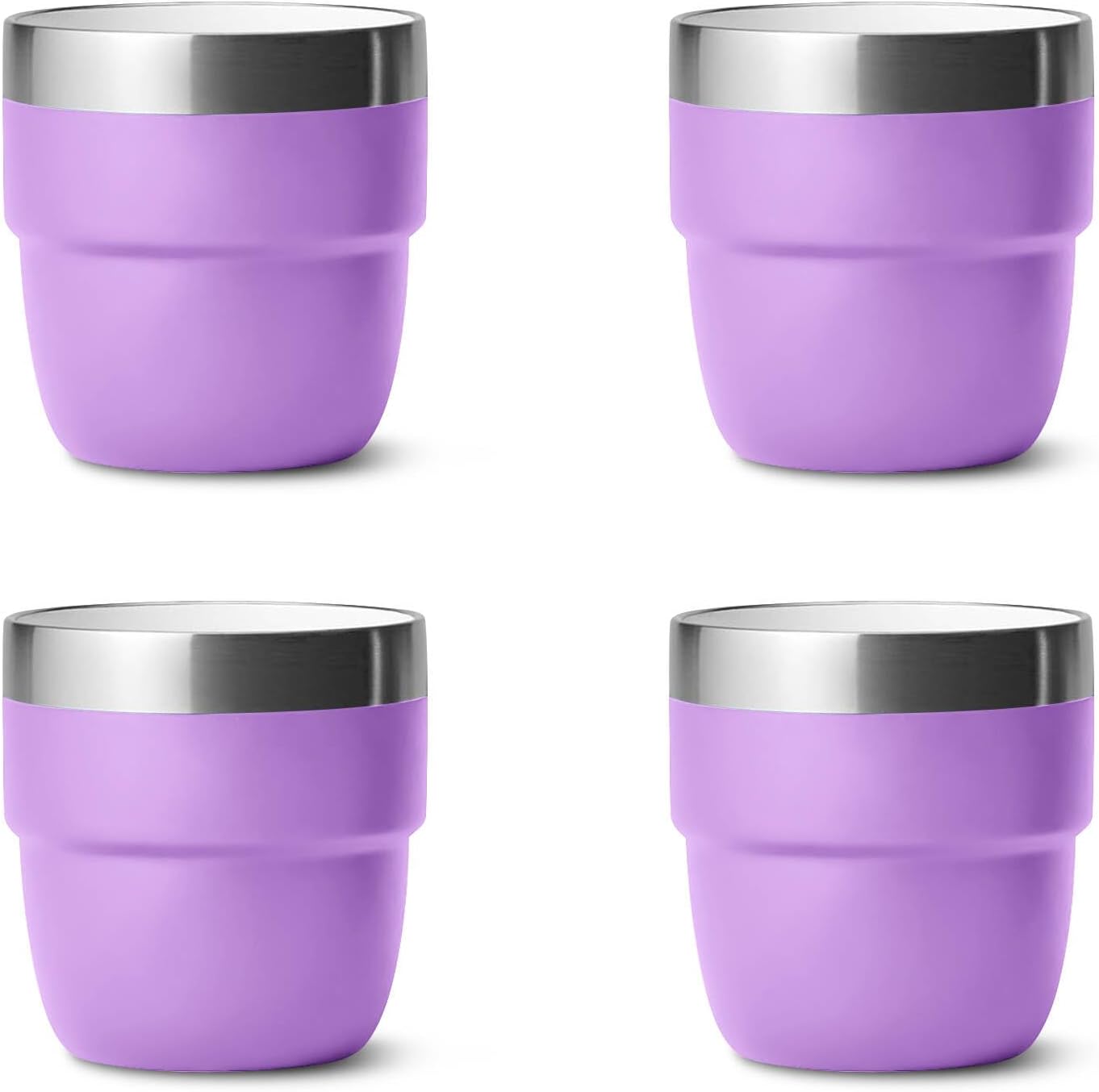 Espresso Coffee Cups 4 oz Stackable Cup Stainless Steel Vacuum Insulated Espresso Cups Set