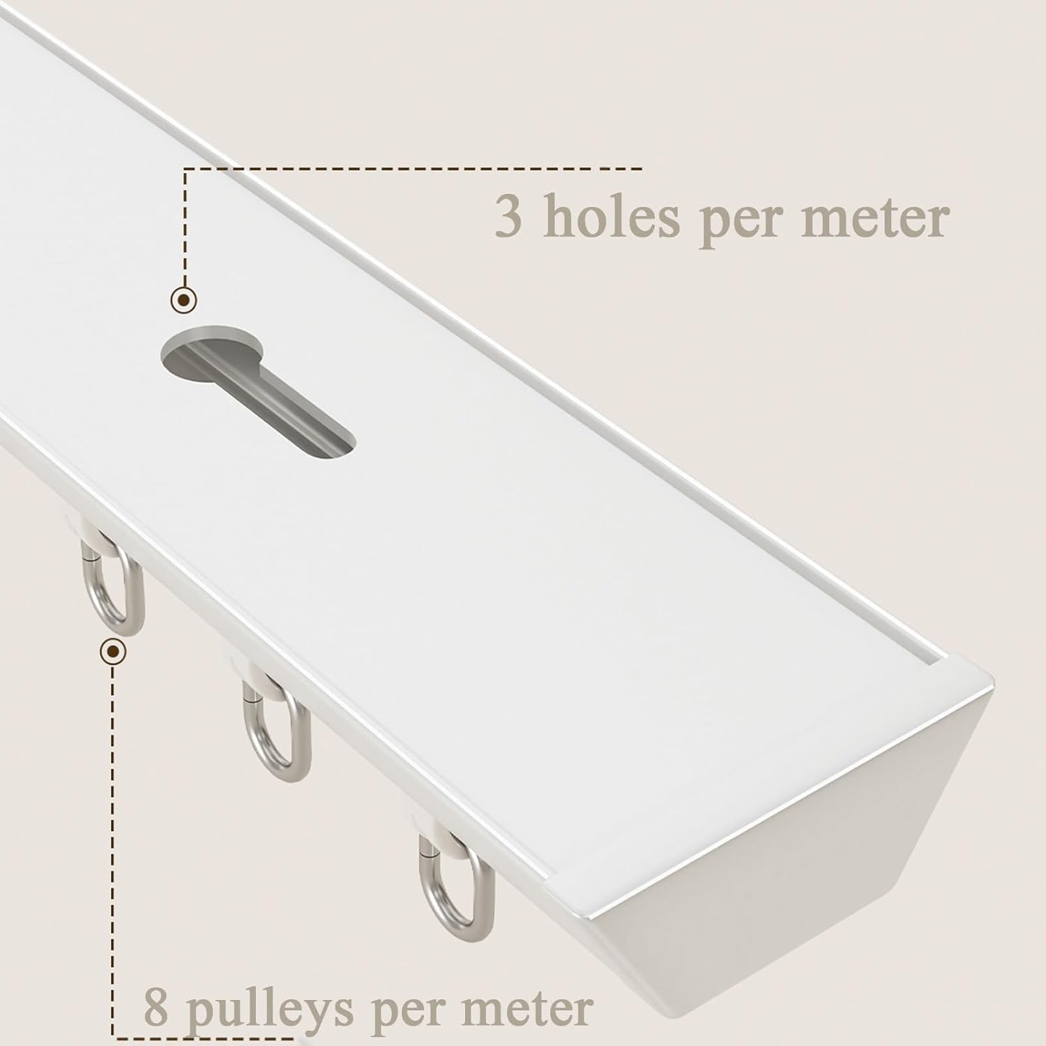 Deckenvorhangschiene, Hochleistungs-Gardinenstangen for Lange Fenster, Moderne Gardinenstangen for Den Innen- Und Außenbereich for Das Schlafzimmer Auf Der Terrasse(Top Black,300cm/(9.8FT))