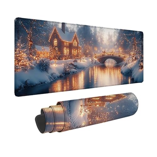 Tapis de souris blanc sous main bureau grand format pour un espace PC épuré