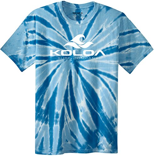 Koloa Classic Wave LogoTie Dye Shirt-Royal-L