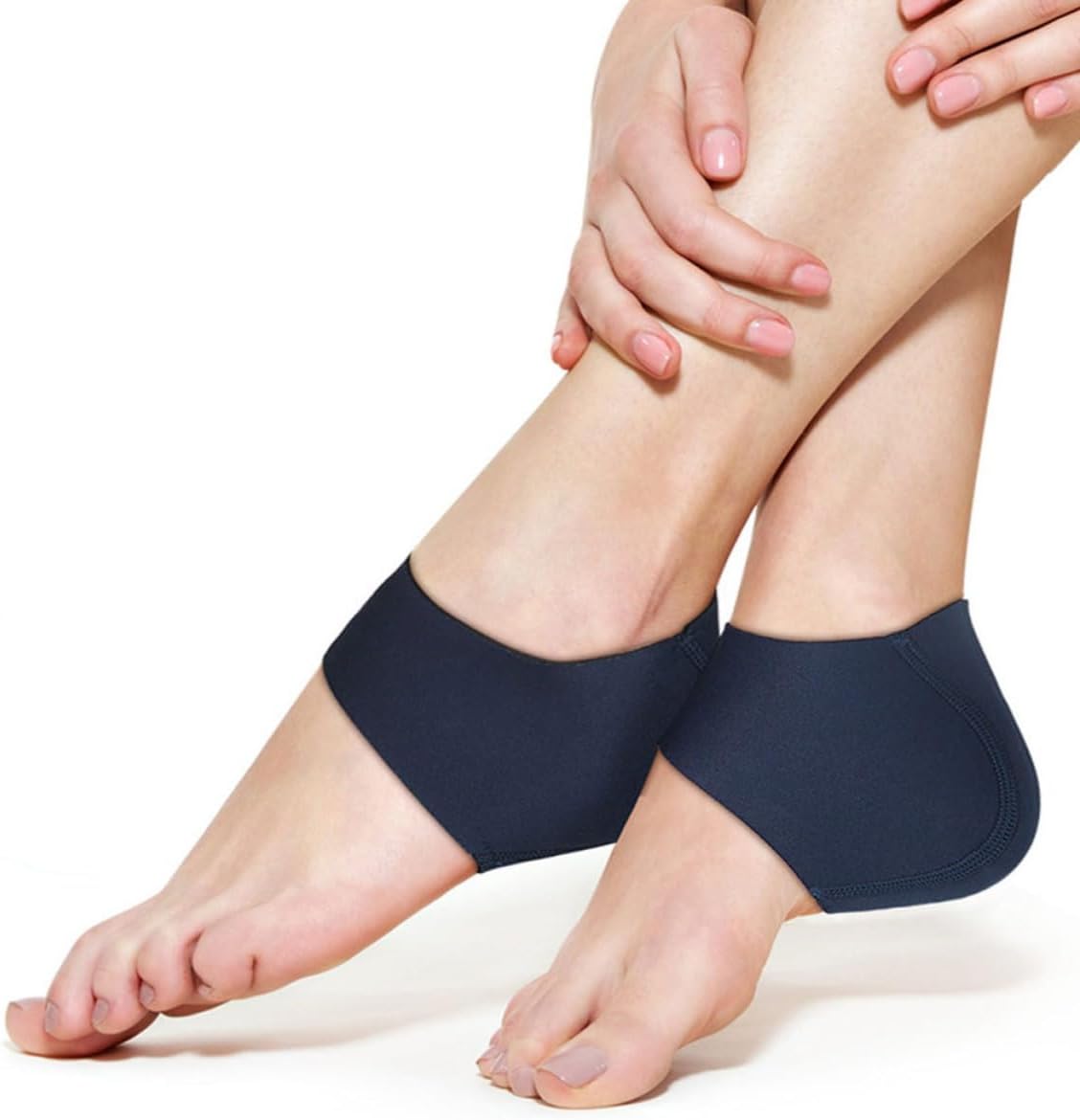 2 Pairs Breathable Toeless Heel Protector Socks for Cracked Heels