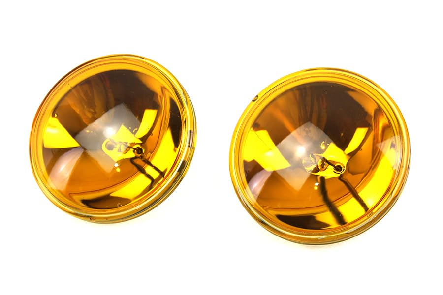 Generic V-TWIN 4-1/2 Inch Amber Sealed Beam 12V Spotlamp Set