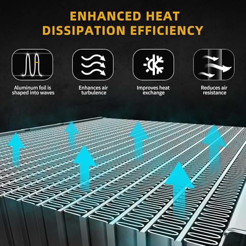 Image of DWVO Radiator Compatible with 2006-2008 Buick Lucerne 3.8L V6, Direct Fit Radiator with Aluminum Core and High-Density Fins, Replaces CU2854