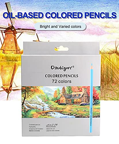 72 Oil Based Professional Colouring Pencils, SOFT High Grade 3.8 mm Lead & Easy to Sharp, Very Easy To Use ->Effortless Colouring, Ideal For Drawing/Layering & Colouring Paper Box Pack !, Multicolor - Image 5