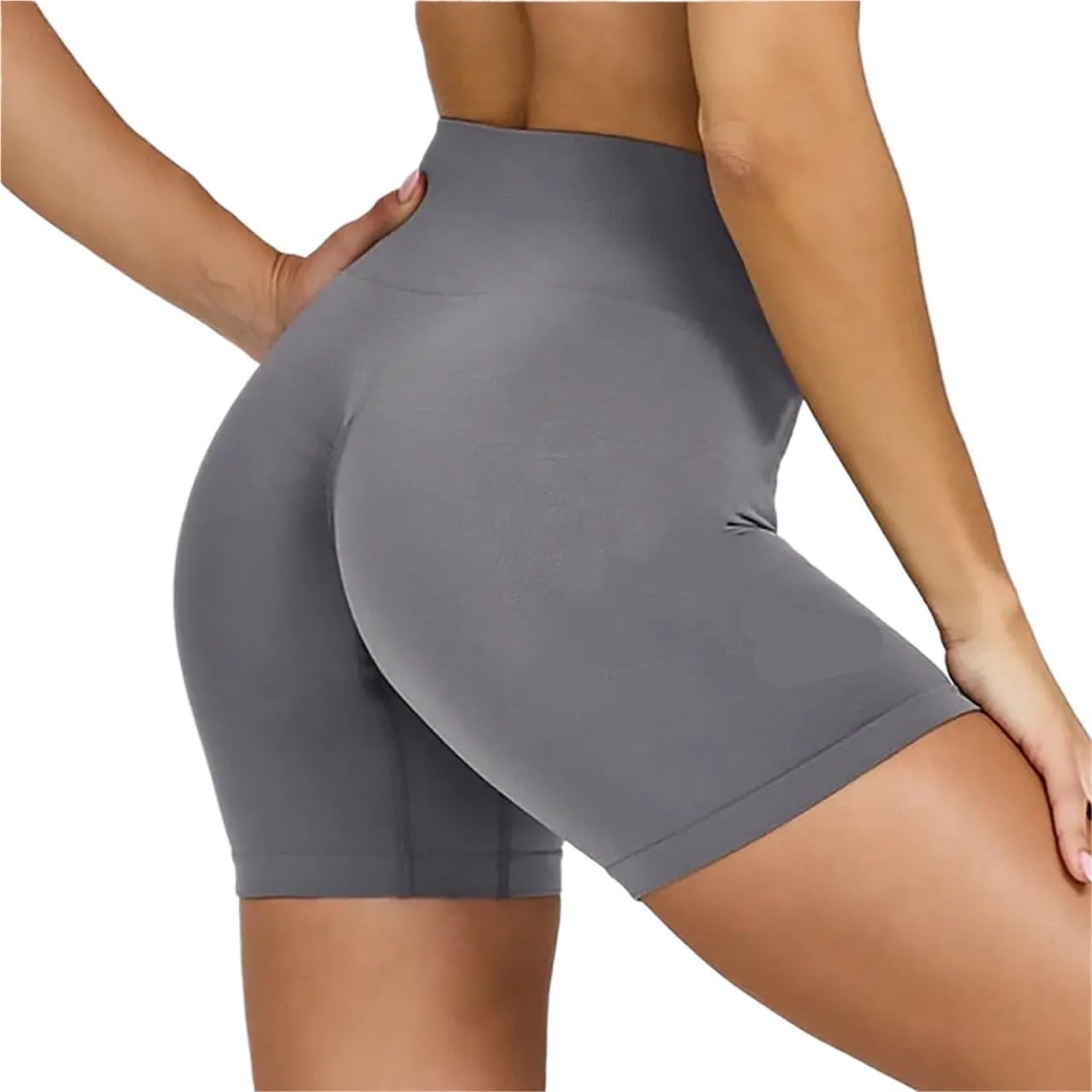 Short De Yoga Taille Haute Short de Sport Taille Haute for Le Yoga, Le Fitness et la Course à Pied(Purple,L)