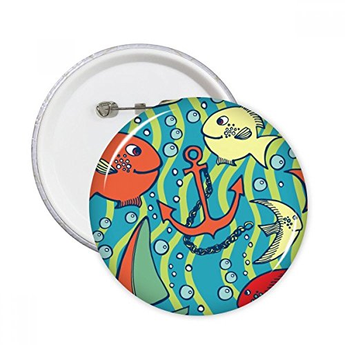Poisson bateau coloré océan badge : ravivez vos vêtements ternes avec ces 5 broches boutons S