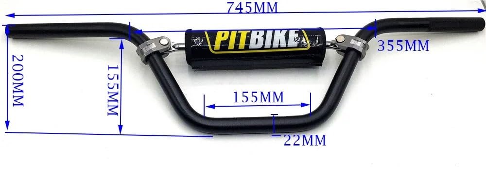 manubria moto per cruisers manubri moto per scoote Per moto da cross | Manubrio ATV da 22 mm Manubrio da 7/8 "Manubrio da motocross in lega di alluminio 4 colori(Red)