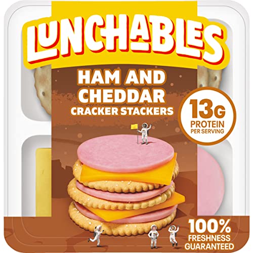 Lunchables Ham & Cheddar Cheese Snack Kit with Crackers (3.2 oz Tray)