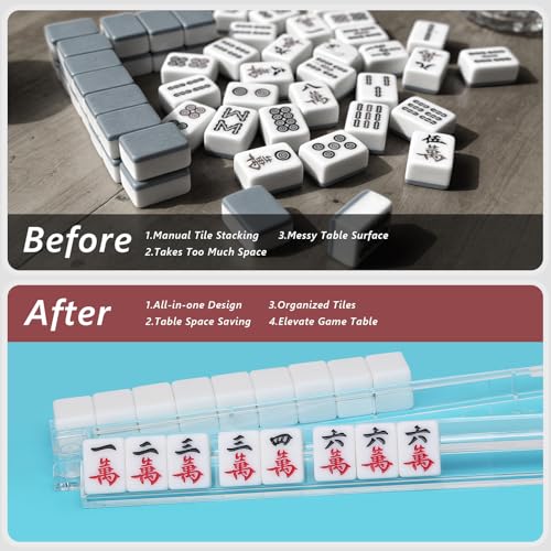 Set de 4 Racks de Mahjong Acrílicos con Empujadores miniatura 5