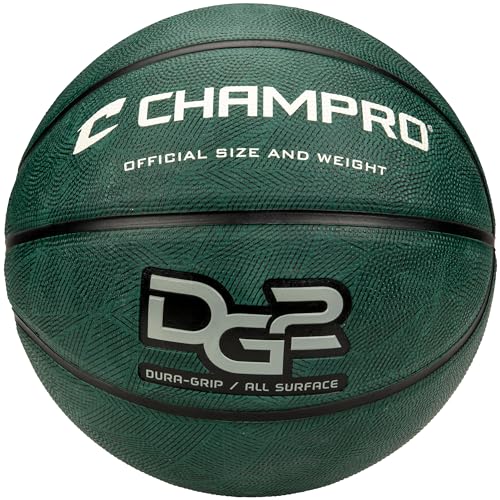 Balón de baloncesto de goma Dura-Grip 230 tamaño oficial en color verde bosque