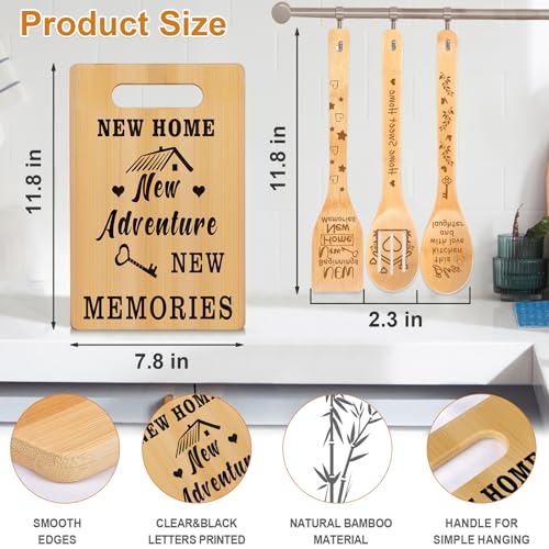 Tabla de cortar rectangular de bambú con mango miniatura 2