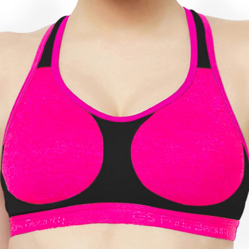 Image of Groversons Paris Beauty Women's Non-Padded Non-Wired Racer Back Sports Bra (BR172)
