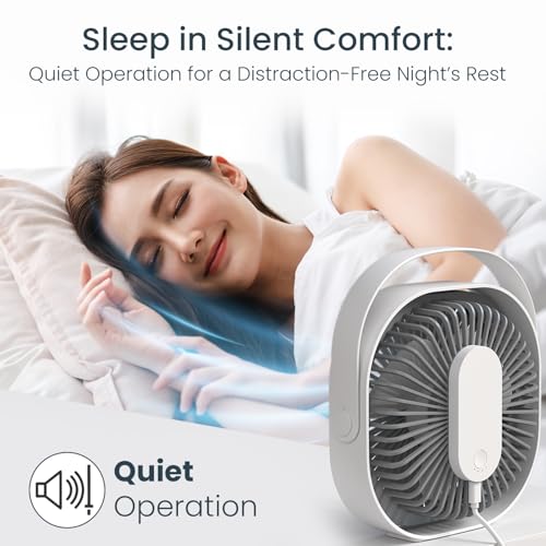 Image of Portronics CoolCube Portable Desktop Fan with 2400mAh Battery, Type-C Charging, 360 Rotation, 3 Speed Modes Up to 2500 RPM, BLDC Motor, Quiet Operation, Up to 3 Hour Playtime, For Home,Car &Office