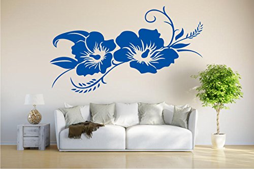 INDIGOS UG Hibiskus Wandtattoo – 20 Stück In Orange, Selbstklebend Für Wände, Türen & Glas