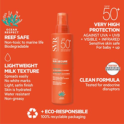 SVR - Sun Secure Spray SPF50+ - Hochschützende Sonnenpflege – Schützt gegen UVA, UVB, sichtbares und infrarotes Licht… – Ansicht 5